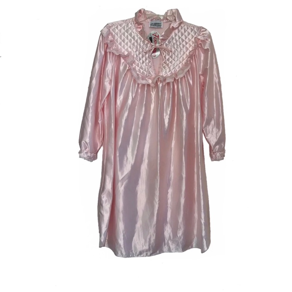 Vintage N Edelson Sons Corp. Baby Pink Night Gown With Tags Size Medium
